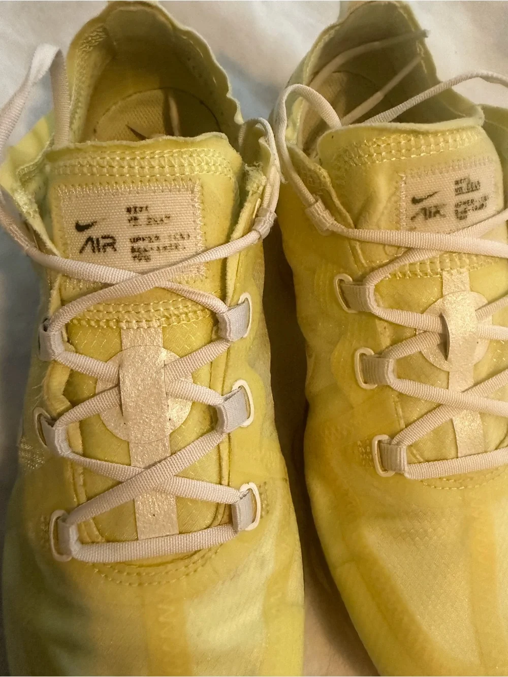 Nike women Yellow and Cream VaporMax Sneakers